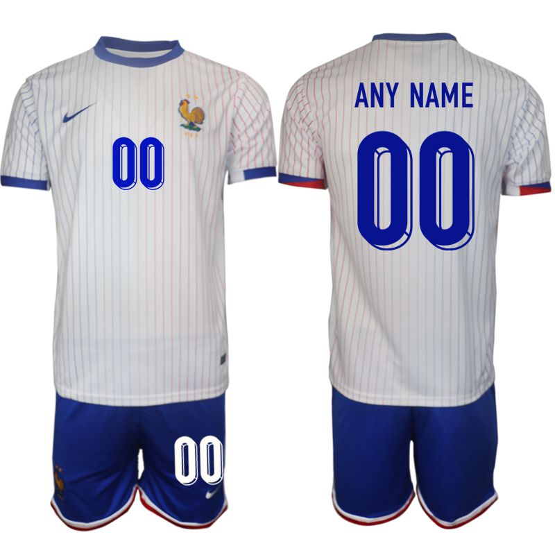 Men 2024-2025 Season France away White customized Soccer Jersey